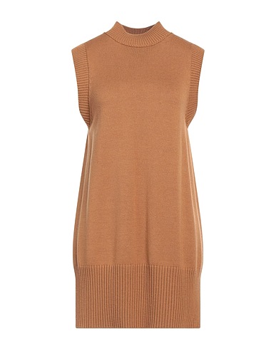 PATRIZIA PEPE Sleeveless sweater Camel 70% Wool, 30% Acrylic