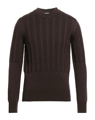 PAOLO PECORA Pullover Dunkelbraun 100% Schurwolle