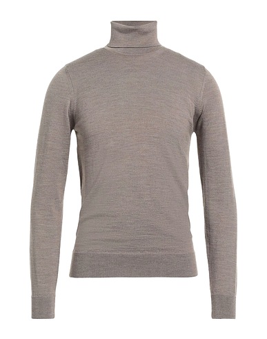 ALPHA STUDIO Turtleneck Khaki 100% Merino Wool