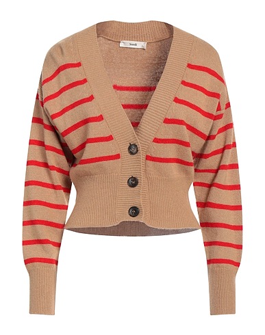 SUOLI Cardigan Camel 40% Wool, 30% Viscose, 20% Polyamide, 10% Cashmere