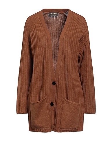 TRUSSARDI Cardigan Marrone 77% Lana, 23% Poliammide