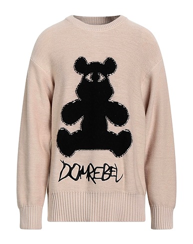DOMREBEL Jumper Beige 40% Wool, 38% Cotton, 15% Viscose, 5% Nylon, 2% Other Fibres