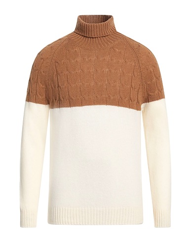 GRAN SASSO Polo neck Camel 100% Virgin Wool