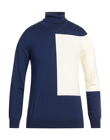 MASQ Polo neck Navy blue 100% Merino Wool