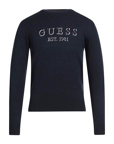 GUESS Sweater Midnight blue 45% Polyamide, 45% Polyester, 5% Silk, 5% Wool