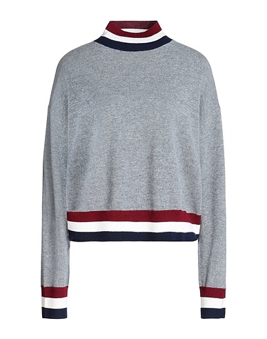 TOMMY HILFIGER Polo neck Grey 90% Wool, 10% Cashmere