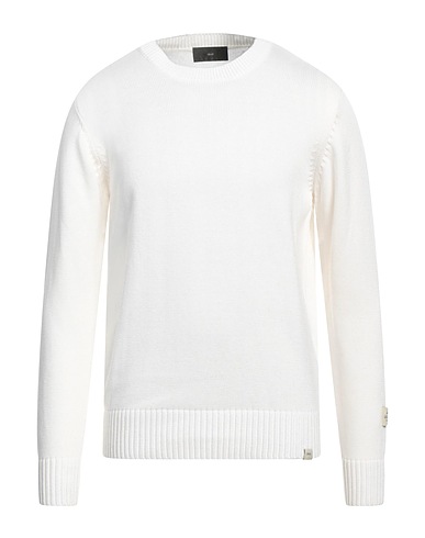 LIU •JO MAN Πουλόβερ Off white 41% Βαμβάκι, 28% Πολυεστέρας, 13% Πολυαμίδη, 13% Ακρυλικό, 5% Μαλλί