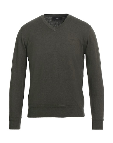 LIU •JO MAN Pullover Militärgrün 40% Baumwolle, 35% Polyester, 25% Wolle