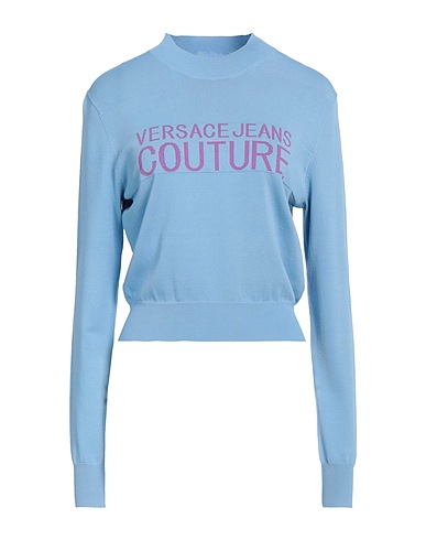 VERSACE JEANS COUTURE Sweater Light blue 82% Viscose, 18% Polyamide