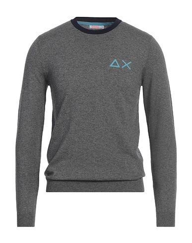 SUN 68 Sweater Grey 50% Merino Wool, 50% Cotton