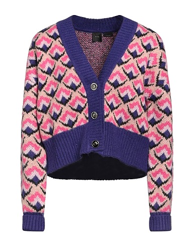 PINKO Cardigan Dark purple 54% Acrylic, 36% Polyamide, 7% Wool, 3% Mohair wool