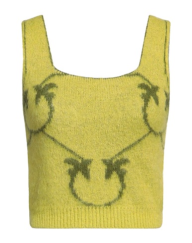 PINKO Crop top Verde lime 45% Acrilico, 35% Poliammide, 20% Lana di alpaca