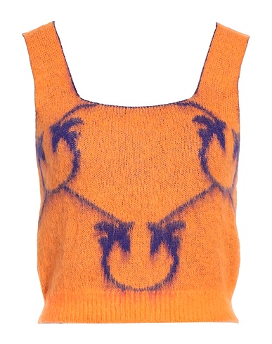 PINKO Crop top Orange 45% Acrylic, 35% Polyamide, 20% Alpaca wool