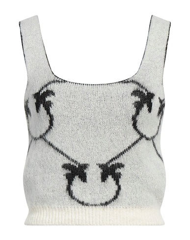 PINKO Crop top Panna 45% Acrilico, 35% Poliammide, 20% Lana di alpaca