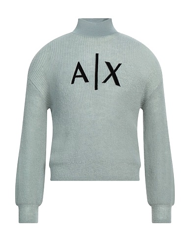 ARMANI EXCHANGE Polo neck Sky blue 30% Acrylic, 30% Polyamide, 24% Wool, 16% Mohair wool
