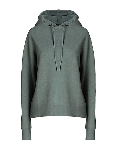 8 by YOOX プルオーバー KNIT HOODIE
 セージグリーン オーガニックコットン 88% / 再生ポリアミド 12%