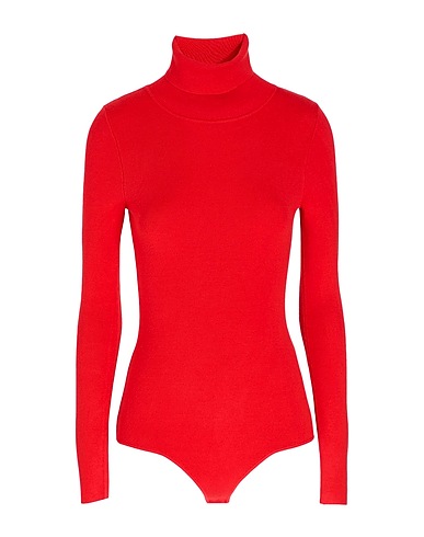 8 by YOOX Dolcevita TURTLENECK KNIT TOP
 Rosso 73% Viscosa, 27% Poliammide riciclato