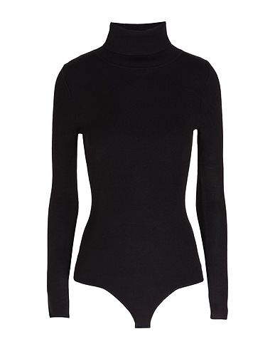 8 by YOOX Turtleneck TURTLENECK KNIT TOP
 Black 73% Viscose, 27% Recycled polyamide