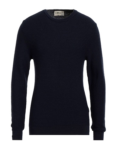 IRISH CRONE Pullover Blu navy 100% Lana Vergine