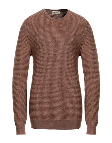 IRISH CRONE Sweater Brown 100% Virgin Wool