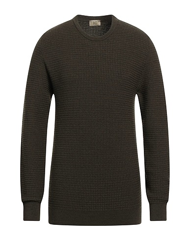 IRISH CRONE Sweater Military green 100% Virgin Wool