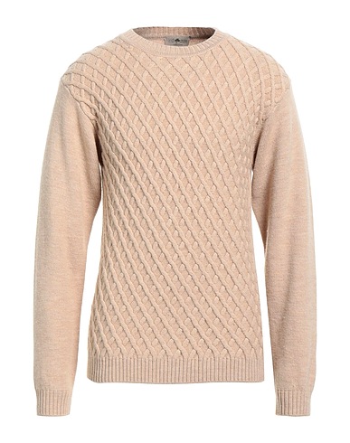 IRISH CRONE Pullover Sabbia 100% Lana Vergine