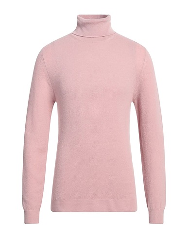 IRISH CRONE Turtleneck Pink 100% Virgin Wool