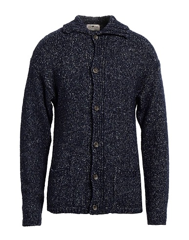 IRISH CRONE Cardigan Navy 53% Virgin Wool, 23% Polyamide, 12% Polyester, 12% Acrylic