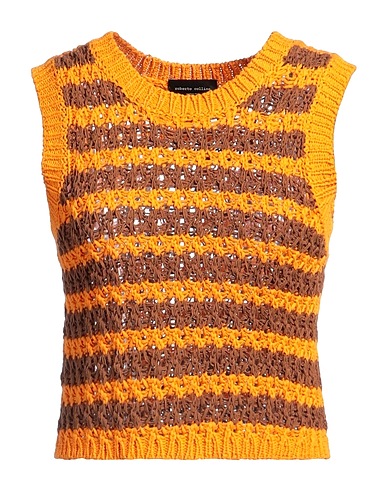 ROBERTO COLLINA Sleeveless sweater Orange 100% Organic cotton