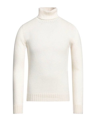 IRISH CRONE Polo neck Ivory 100% Wool