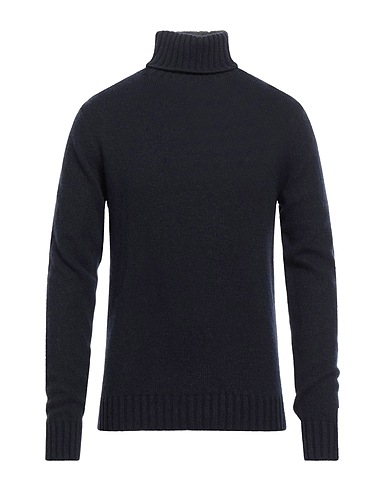 IRISH CRONE Turtleneck Midnight blue 100% Wool