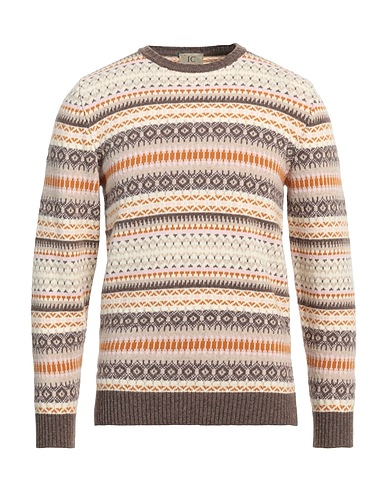 IRISH CRONE Sweater Beige 100% Virgin Wool