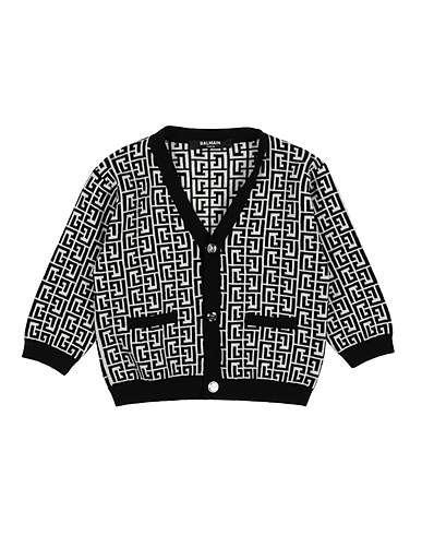 BALMAIN Cardigan Nero 85% Cotone, 15% Cachemire