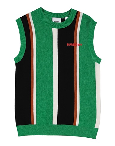 BURBERRY Maglia Gilet Verde 80% Lana, 20% Cachemire