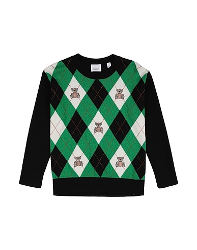 BURBERRY Jumper Green 100% Wool