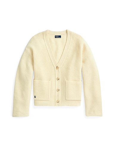 POLO RALPH LAUREN カーディガン オフホワイト ウール 90% / カシミヤ 10%