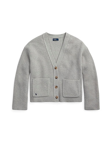 POLO RALPH LAUREN カーディガン ライトグレー ウール 90% / カシミヤ 10%