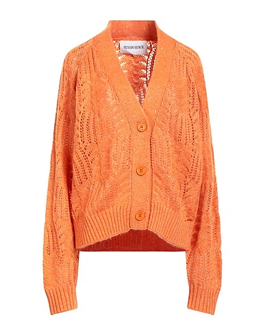 SILVIAN HEACH Cardigan Orange 45% Acrylic, 35% Nylon, 10% Polyester, 5% Mohair wool, 5% Wool