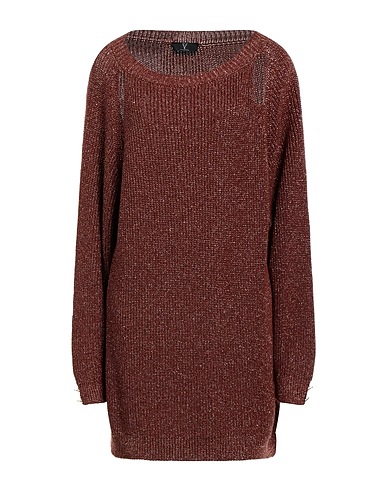 FELEPPA Pullover Marrone 80% Viscosa, 20% Fibra di metallo