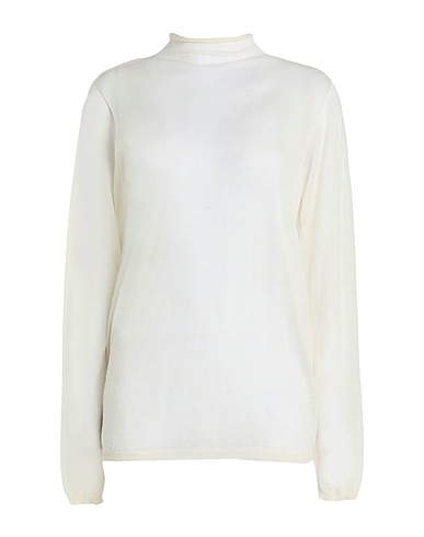 LIVIANA CONTI Polo neck Cream 75% Wool, 25% Silk