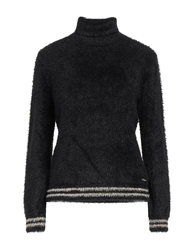FRED MELLO Polo neck Black 76% Polyamide, 12% Polyester, 9% Acrylic, 3% Wool