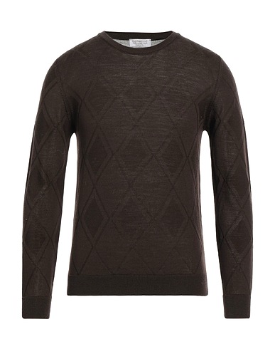 BELLWOOD Sweater Dark brown 100% Merino Wool
