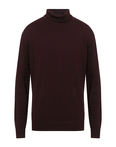 AVIGNON Polo neck Burgundy 30% Wool, 18% Viscose, 18% Acrylic, 17% Polyester, 17% Nylon
