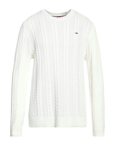 TOMMY JEANS Pullover Weiß 100% Baumwolle