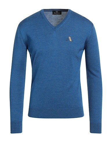 AQUASCUTUM ACTIVE Jumper Blue 50% Virgin Wool, 50% Acrylic