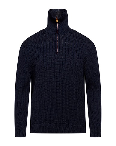 HAND PICKED Sweater with zip Midnight blue 100% Cotton