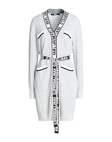 KARL LAGERFELD Cardigan FEMININE BOUCLE CARDIGAN
 White 50% Polyester, 37% Acrylic, 7% Viscose, 5% Nylon, 1% Elastane