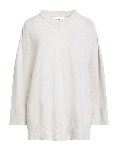SOLOTRE Sweater Light grey 55% Wool, 45% Cashmere