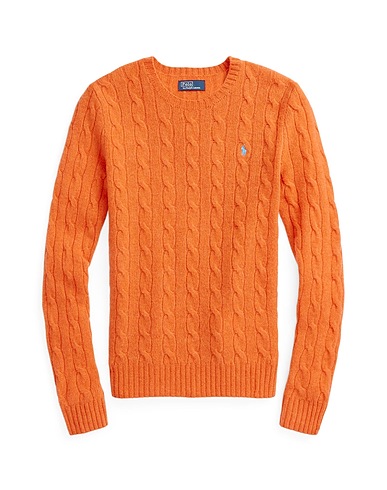 POLO RALPH LAUREN Pullover CABLE-KNIT WOOL-CASHMERE SWEATER
 Arancione 80% Lana, 20% Cachemire