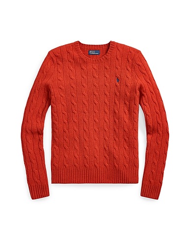 POLO RALPH LAUREN Pullover CABLE-KNIT WOOL-CASHMERE SWEATER
 Ruggine 80% Lana, 20% Cachemire